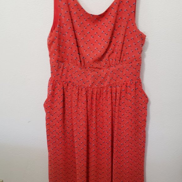 Cute Maurices Dress Orange Sleeveless Summer Size 9/10 - Picture 2 of 8